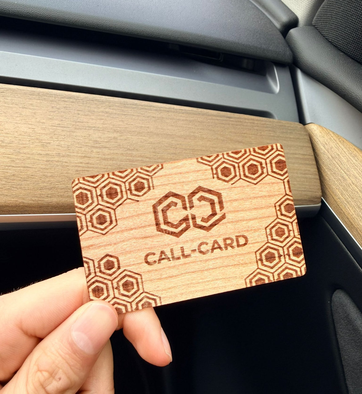 Exemple de carte nfc en bambou