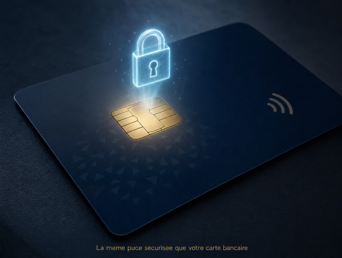 La même technologie sans contact que votre carte bancaire — 15 ans de preuves